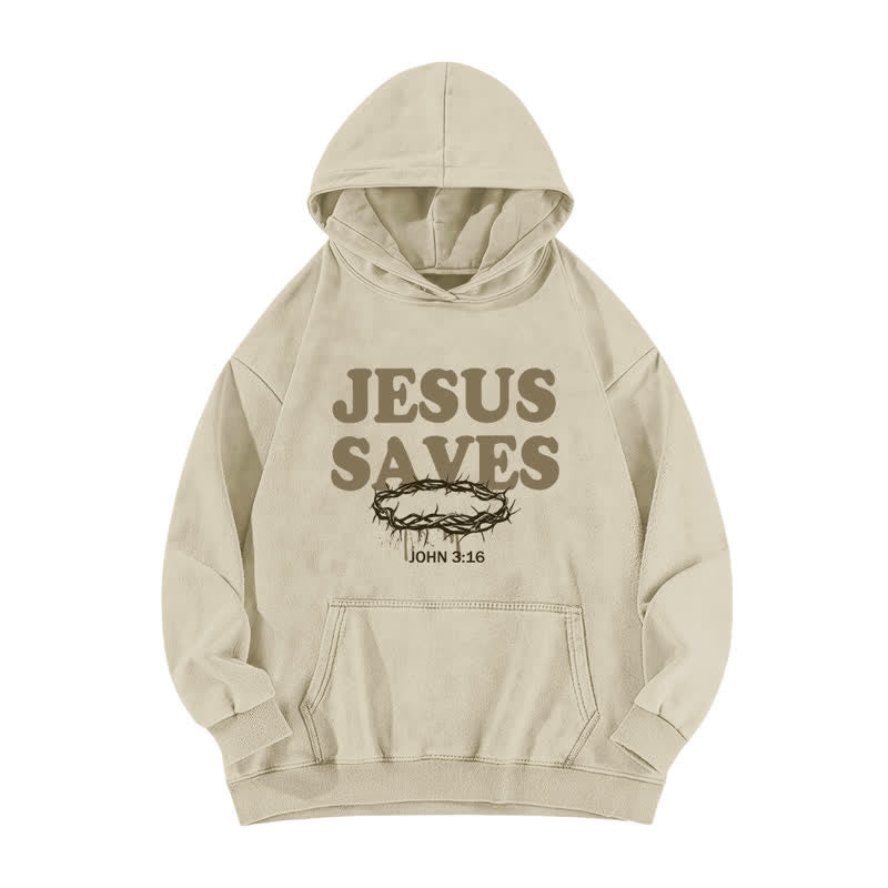 Christianartworkshop Jesus Saves John 3:16 Front And Back Washed Hoodie - image 8