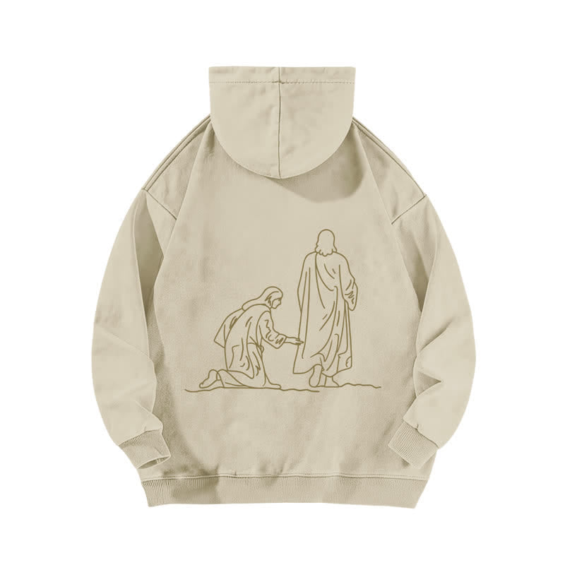 Christianartworkshop Hem Of His Garment Front And Back Washed Hoodie - image 13