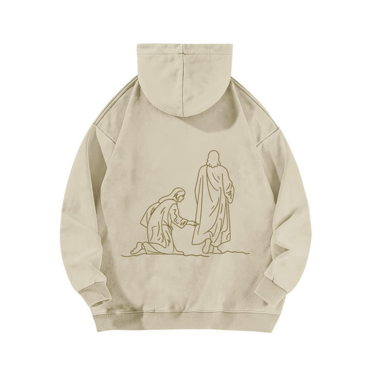 Christianartworkshop Hem Of His Garment Front And Back Washed Hoodie - image 13