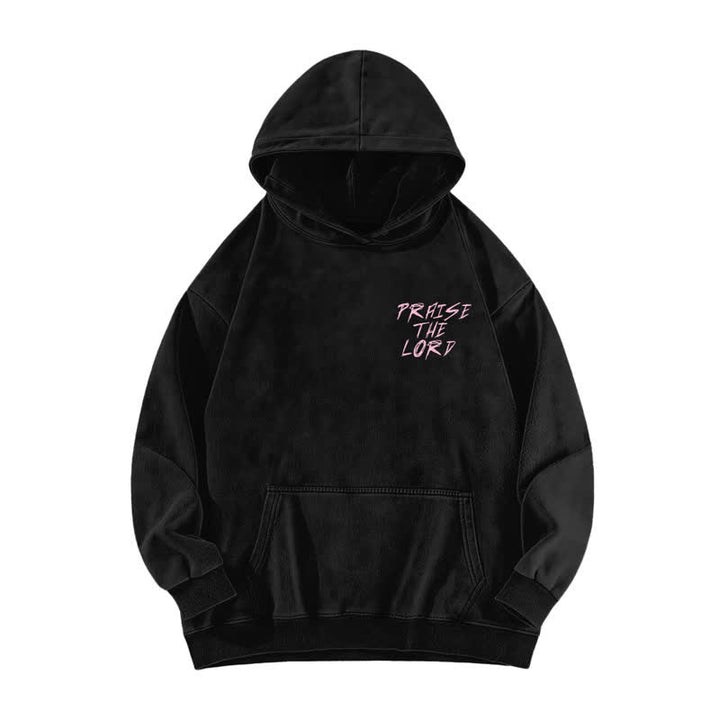 Christianartworkshop Praise The Lord Front And Back Washed Hoodie - image 2