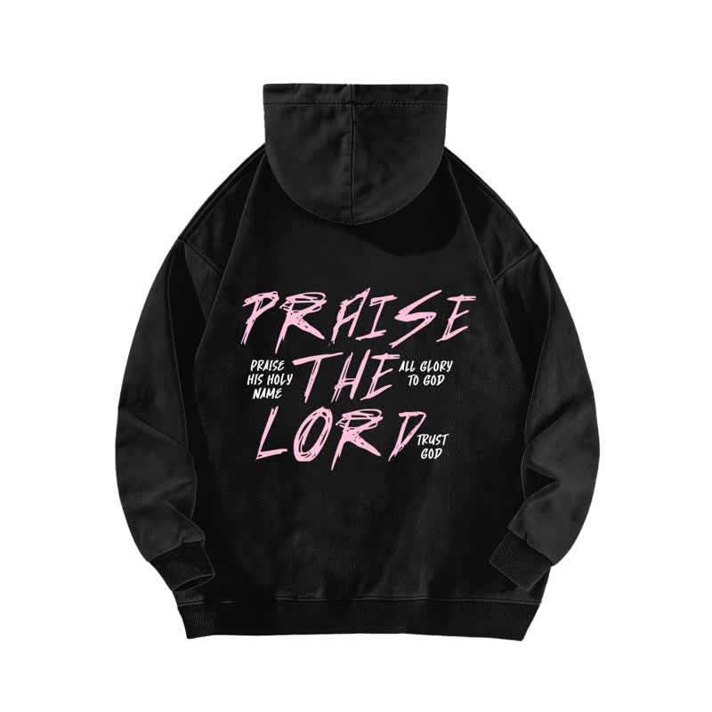 Christianartworkshop Praise The Lord Front And Back Washed Hoodie - image 1