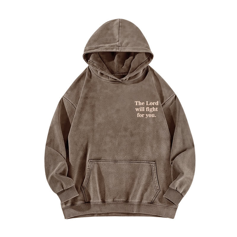 Christianartworkshop Be Still Floral Front And Back Washed Hoodie - image 17