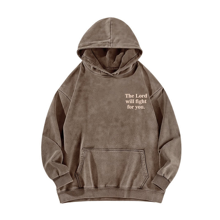 Christianartworkshop Be Still Floral Front And Back Washed Hoodie - image 17