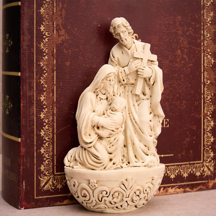 Christianartworkshop Detailed Relief Nativity Sculpture Holy Water Font: Token of Abiding Divine Unity - image 1