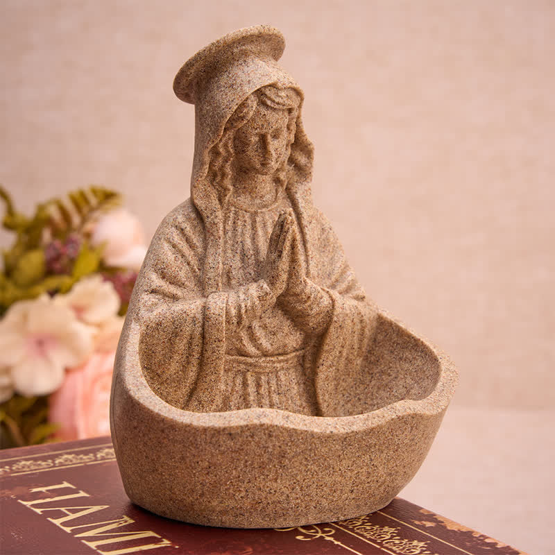 Christianartworkshop Praying Our Lady Tabletop Holy Water Font: Amulet of Constant Sacred Calm - image 2