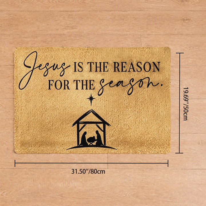 Christianartworkshop Nativity Scene Star Scripture Quote Coir Doormat - 19.69''*31.5''/50*80cm - image 8