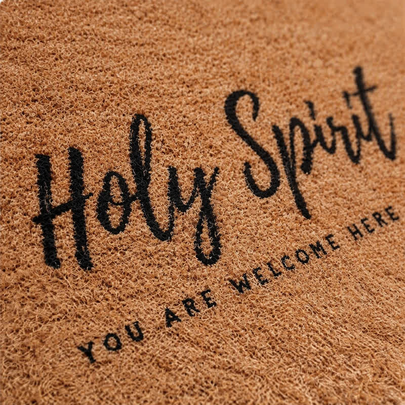 Christianartworkshop Hand Lettered Holy Spirit Entryway Coir Doormat - image 5