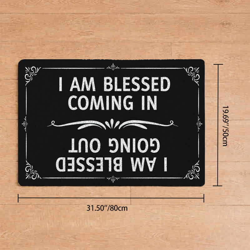 Christianartworkshop Classic Border Blessed In & Out Entry Doormat - 19.69''*31.5''/50*80cm - image 8
