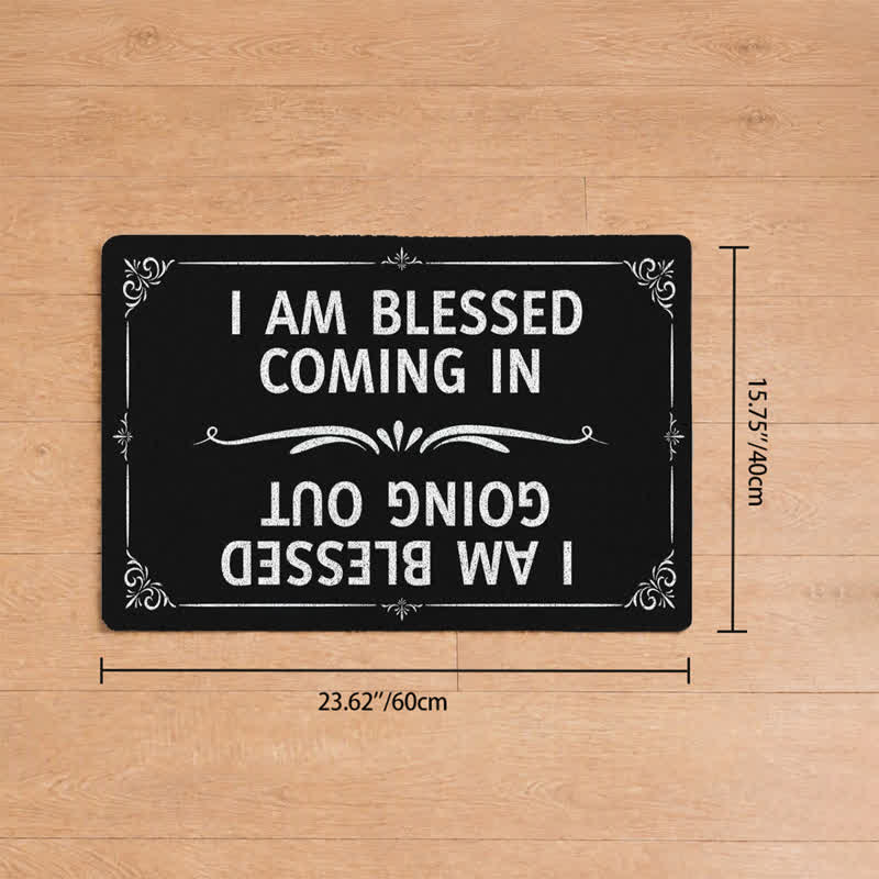 Christianartworkshop Classic Border Blessed In & Out Entry Doormat - 15.75''*23.62''/40*60cm - image 7