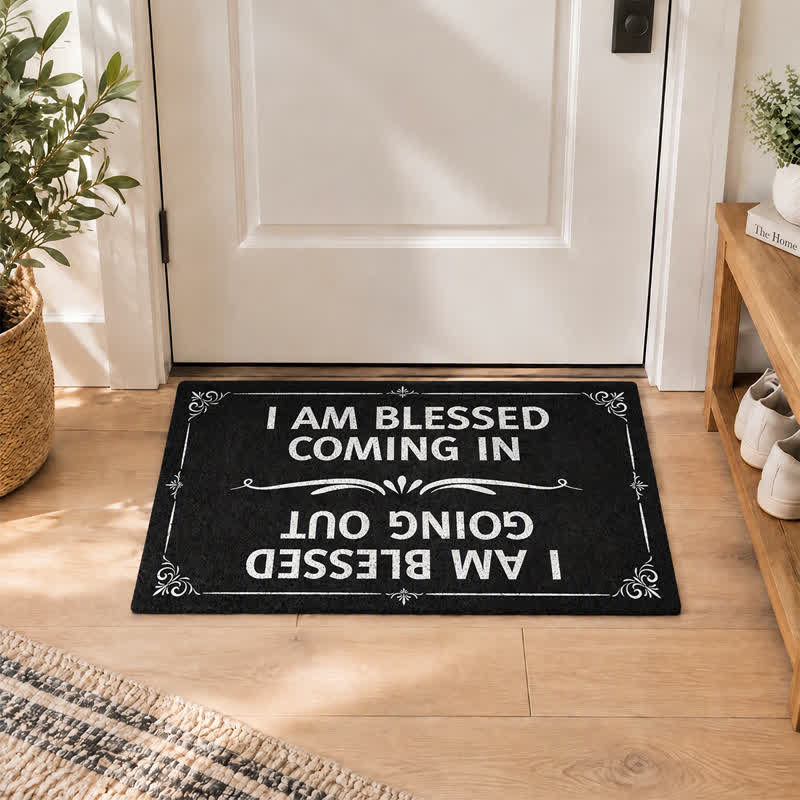 Christianartworkshop Classic Border Blessed In & Out Entry Doormat - image 2