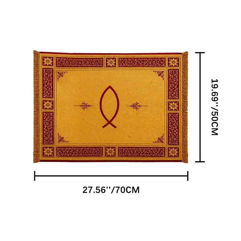 Christianartworkshop Ichthys & Chi-Rho Monogram Velvet Tapestry: Token of Abiding Celestial Shelter - Ichthys B - 19.69''*27.56''/50*70cm - image 13
