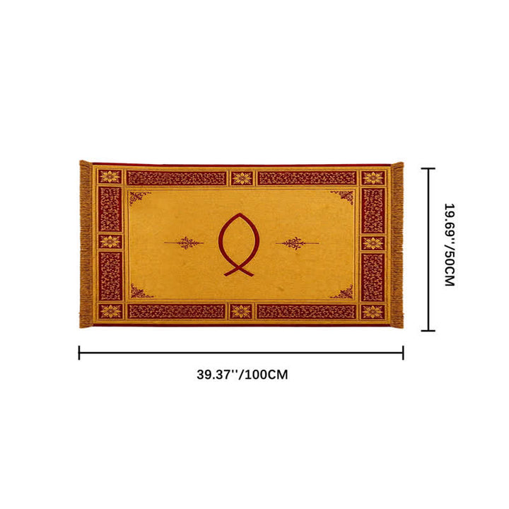 Christianartworkshop Ichthys & Chi-Rho Monogram Velvet Tapestry: Token of Abiding Celestial Shelter - Ichthys B - 19.69''*39.37''/50*100cm - image 15