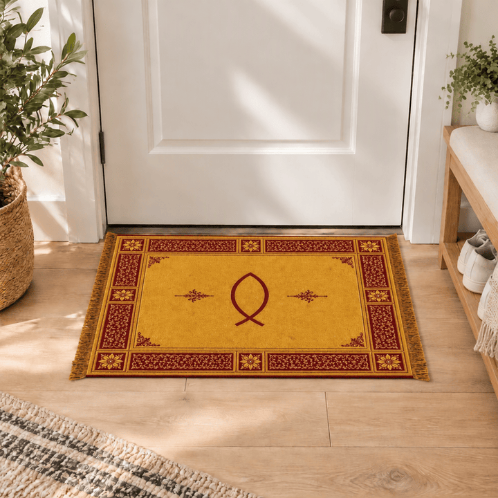 Christianartworkshop Ichthys & Chi-Rho Monogram Velvet Tapestry: Token of Abiding Celestial Shelter - image 10