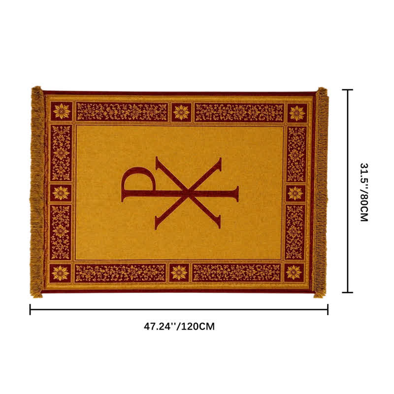Christianartworkshop Ichthys & Chi-Rho Monogram Velvet Tapestry: Token of Abiding Celestial Shelter - Chi-Rho A - 31.5''*47.24''/80*120cm - image 35