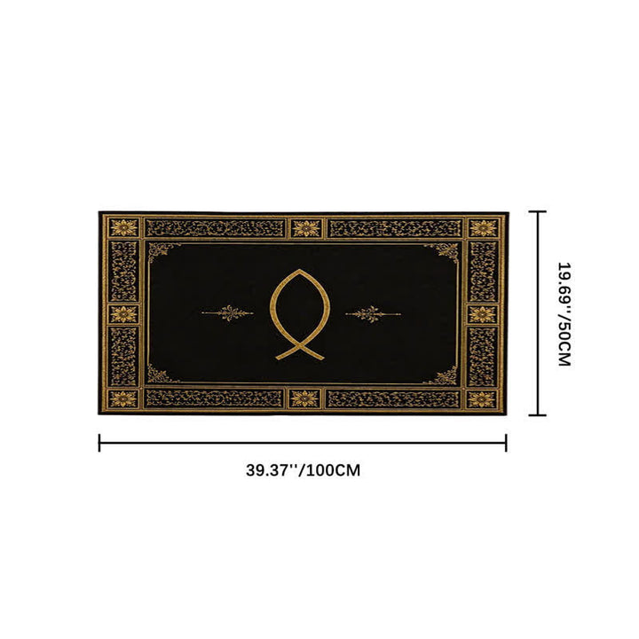 Christianartworkshop Ichthys & Chi-Rho Monogram Velvet Tapestry: Token of Abiding Celestial Shelter - Ichthys A - 19.69''*39.37''/50*100cm - image 6