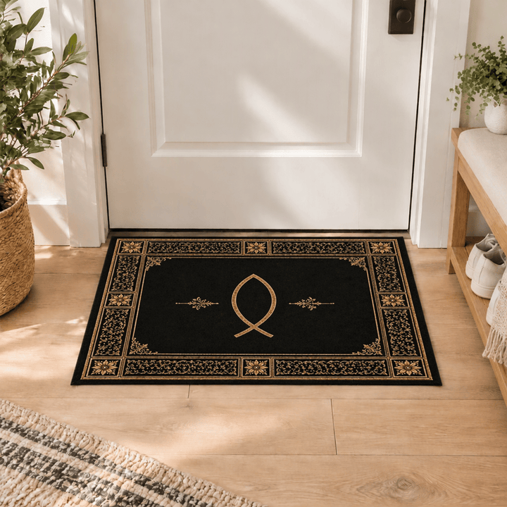 Christianartworkshop Ichthys & Chi-Rho Monogram Velvet Tapestry: Token of Abiding Celestial Shelter - image 2