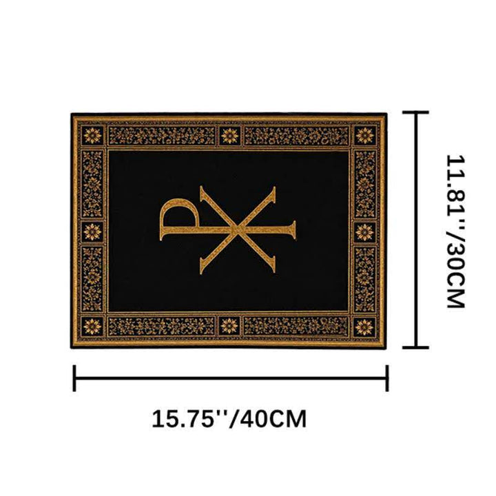 Christianartworkshop Ichthys & Chi-Rho Monogram Velvet Tapestry: Token of Abiding Celestial Shelter - Chi-Rho B - 11.81''*15.75''/30*40cm - image 39