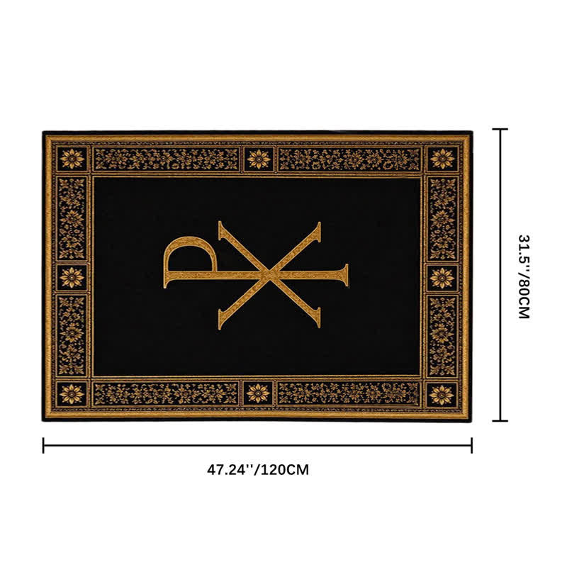 Christianartworkshop Ichthys & Chi-Rho Monogram Velvet Tapestry: Token of Abiding Celestial Shelter - Chi-Rho B - 31.5''*47.24''/80*120cm - image 44