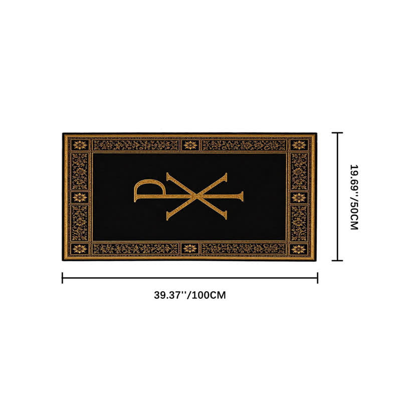 Christianartworkshop Ichthys & Chi-Rho Monogram Velvet Tapestry: Token of Abiding Celestial Shelter - Chi-Rho B - 19.69''*39.37''/50*100cm - image 42