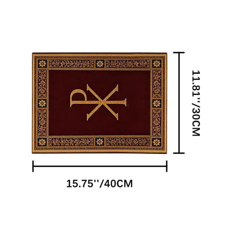 Christianartworkshop Ichthys & Chi-Rho Monogram Velvet Tapestry: Token of Abiding Celestial Shelter - Chi-Rho C - 11.81''*15.75''/30*40cm - image 48