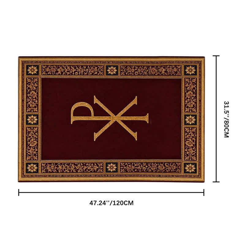 Christianartworkshop Ichthys & Chi-Rho Monogram Velvet Tapestry: Token of Abiding Celestial Shelter - Chi-Rho C - 31.5''*47.24''/80*120cm - image 53
