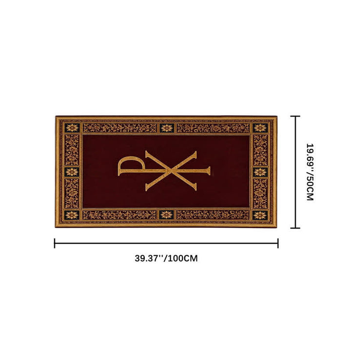 Christianartworkshop Ichthys & Chi-Rho Monogram Velvet Tapestry: Token of Abiding Celestial Shelter - Chi-Rho C - 19.69''*39.37''/50*100cm - image 51