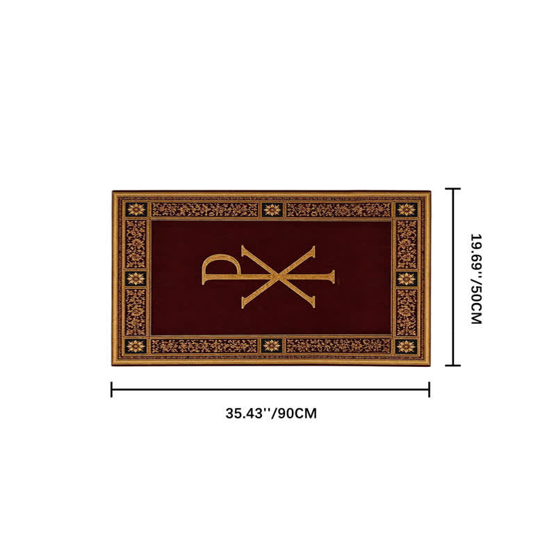 Christianartworkshop Ichthys & Chi-Rho Monogram Velvet Tapestry: Token of Abiding Celestial Shelter - Chi-Rho C - 19.69''*35.43''/50*90cm - image 50