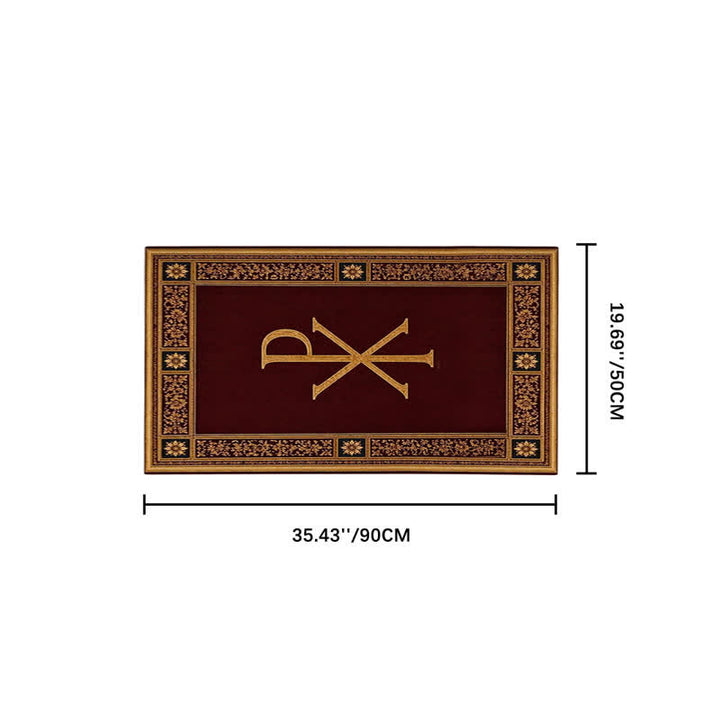 Christianartworkshop Ichthys & Chi-Rho Monogram Velvet Tapestry: Token of Abiding Celestial Shelter - Chi-Rho C - 19.69''*35.43''/50*90cm - image 50