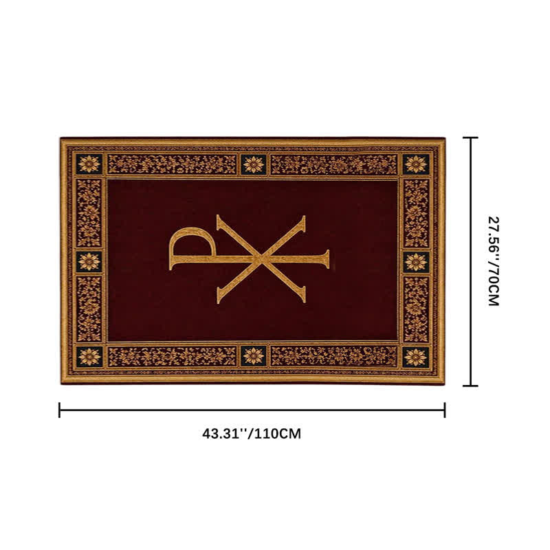 Christianartworkshop Ichthys & Chi-Rho Monogram Velvet Tapestry: Token of Abiding Celestial Shelter - Chi-Rho C - 27.56''*43.31''/70*110cm - image 52