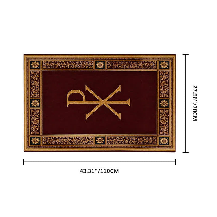 Christianartworkshop Ichthys & Chi-Rho Monogram Velvet Tapestry: Token of Abiding Celestial Shelter - Chi-Rho C - 27.56''*43.31''/70*110cm - image 52
