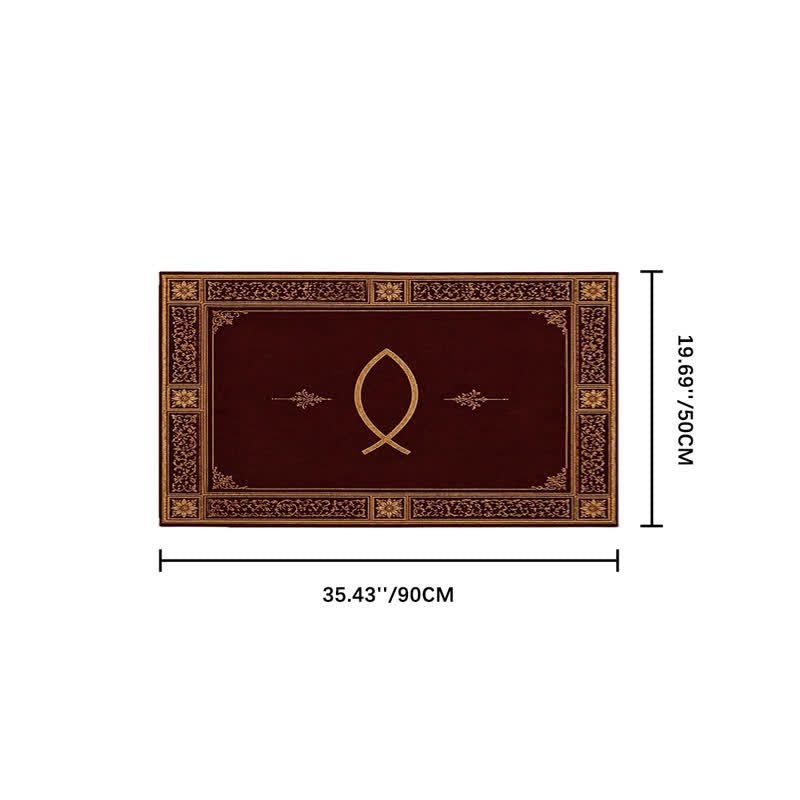 Christianartworkshop Ichthys & Chi-Rho Monogram Velvet Tapestry: Token of Abiding Celestial Shelter - Ichthys C - 19.69''*35.43''/50*90cm - image 23