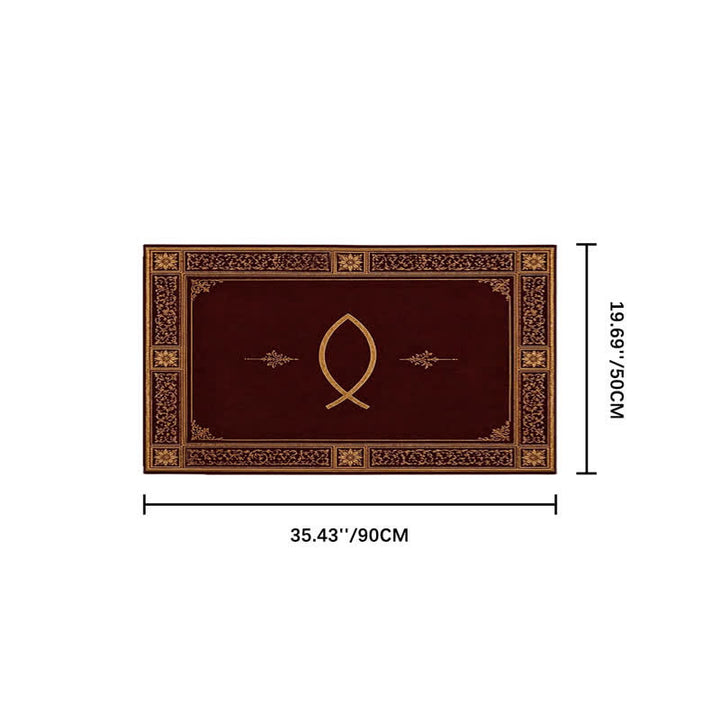 Christianartworkshop Ichthys & Chi-Rho Monogram Velvet Tapestry: Token of Abiding Celestial Shelter - Ichthys C - 19.69''*35.43''/50*90cm - image 23