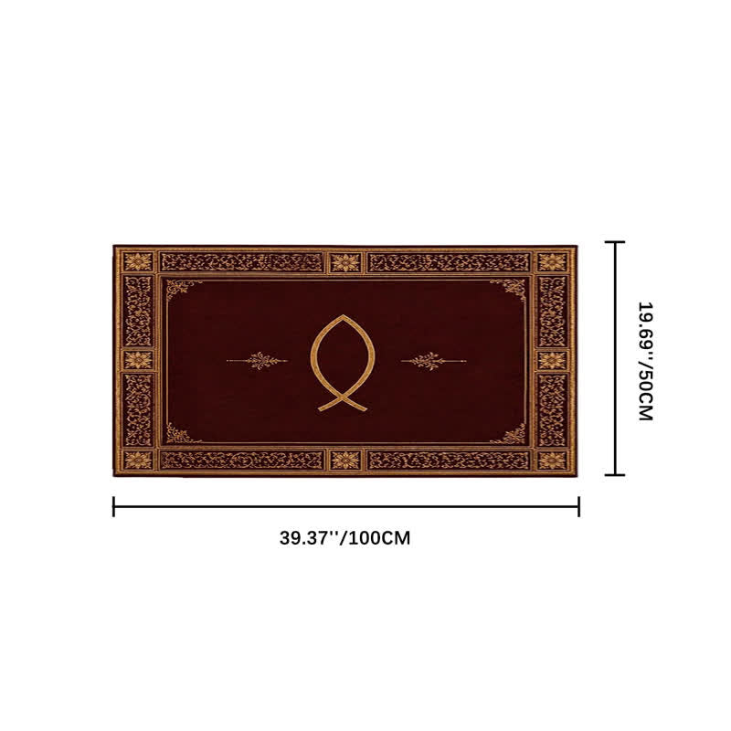 Christianartworkshop Ichthys & Chi-Rho Monogram Velvet Tapestry: Token of Abiding Celestial Shelter - Ichthys C - 19.69''*39.37''/50*100cm - image 24