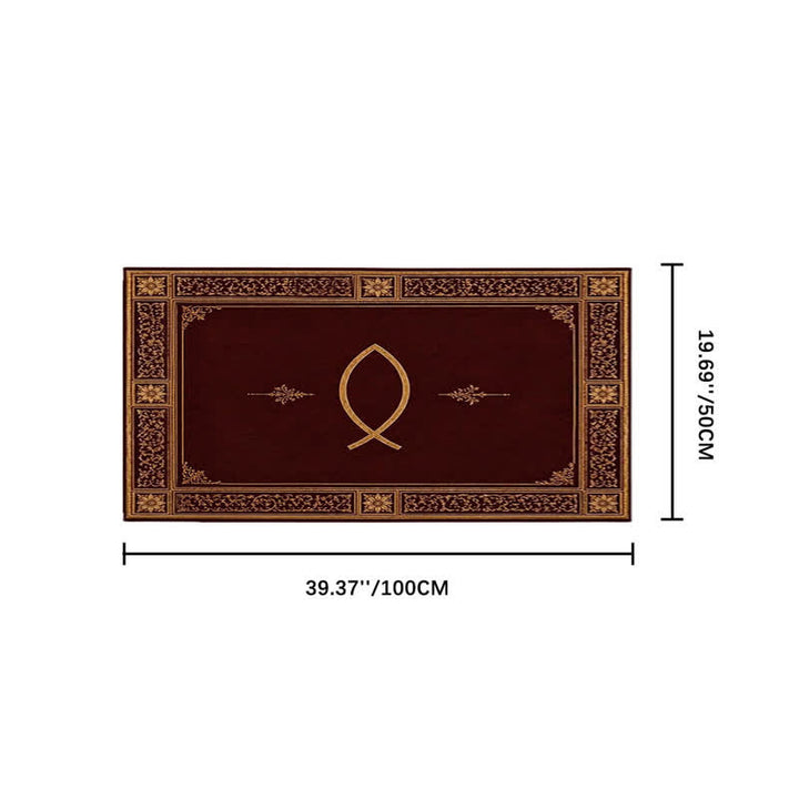 Christianartworkshop Ichthys & Chi-Rho Monogram Velvet Tapestry: Token of Abiding Celestial Shelter - Ichthys C - 19.69''*39.37''/50*100cm - image 24