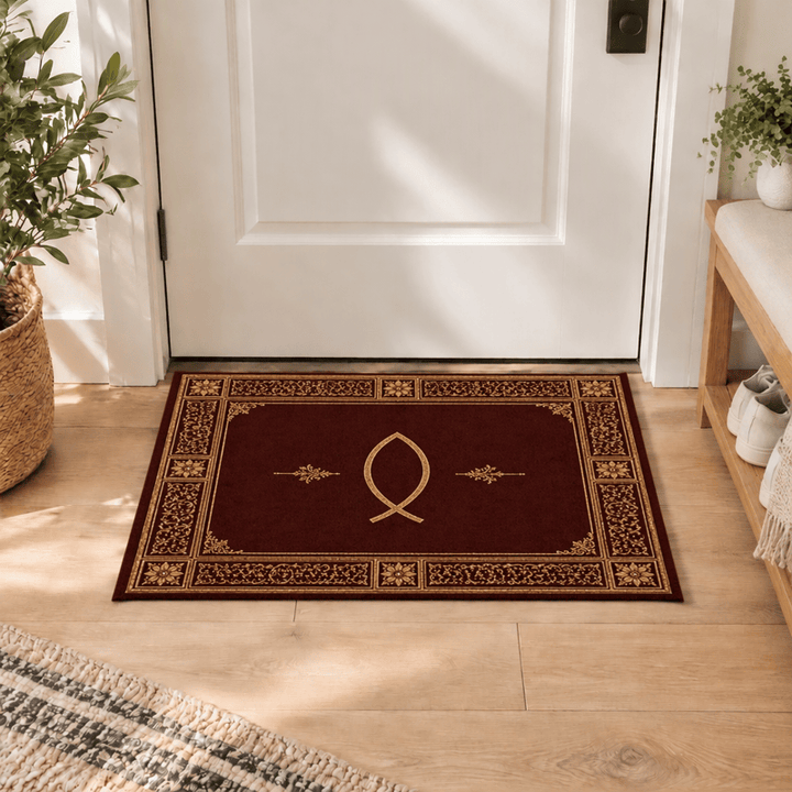 Christianartworkshop Ichthys & Chi-Rho Monogram Velvet Tapestry: Token of Abiding Celestial Shelter - image 20