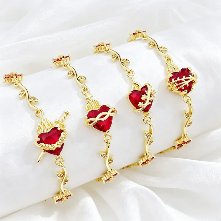 FREE Today: Ornate Brass Sacred Heart Vine Bracelet: Emblem of Tender Heavenly Devotion - image 0