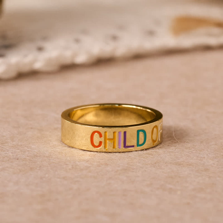Christianartworkshop Lettered Child Of God Band Ring: Mark of Unwavering Heavenly Love - image 5