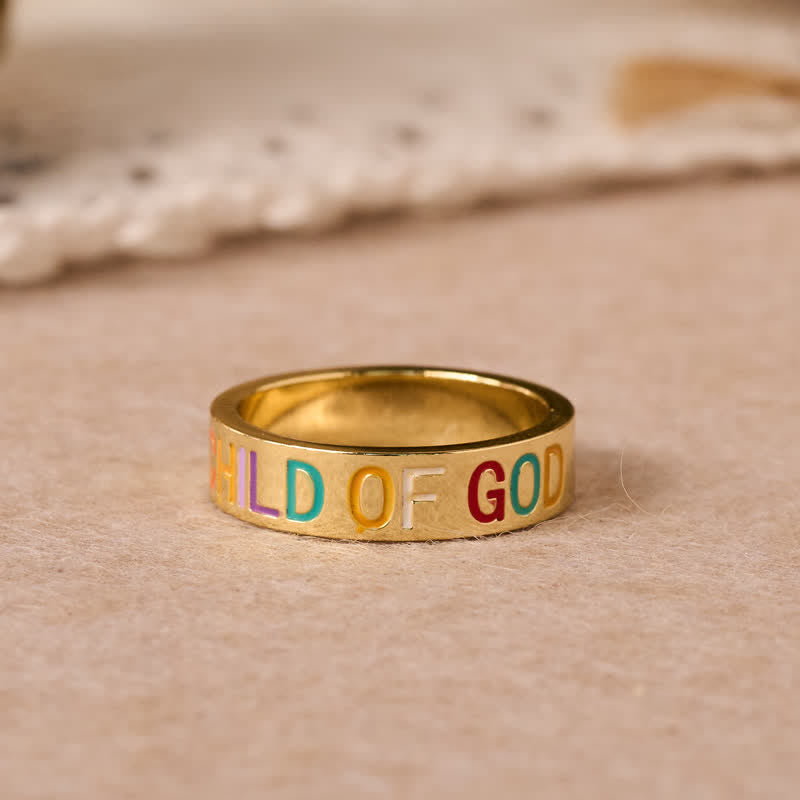 FREE Today: Lettered Child Of God Band Ring: Mark of Unwavering Heavenly Love - US 11 - image 4