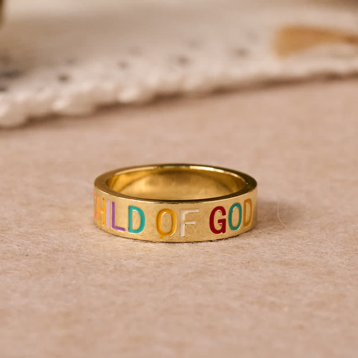 FREE Today: Lettered Child Of God Band Ring: Mark of Unwavering Heavenly Love - US 11 - image 4