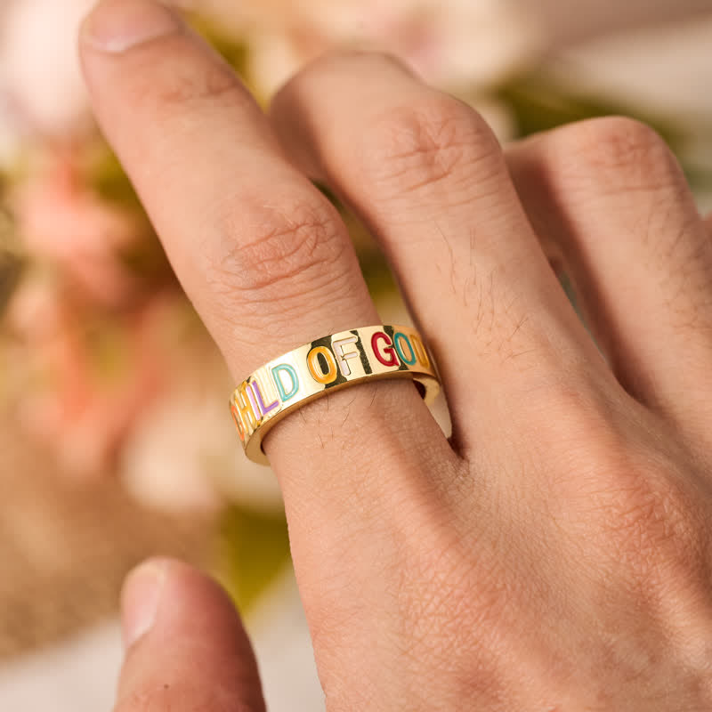 FREE Today: Lettered Child Of God Band Ring: Mark of Unwavering Heavenly Love - image 1