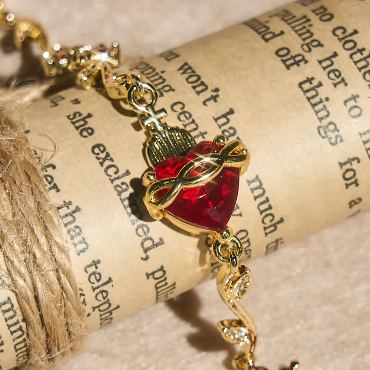 Christianartworkshop Ornate Brass Sacred Heart Vine Bracelet: Emblem of Tender Heavenly Devotion - image 4
