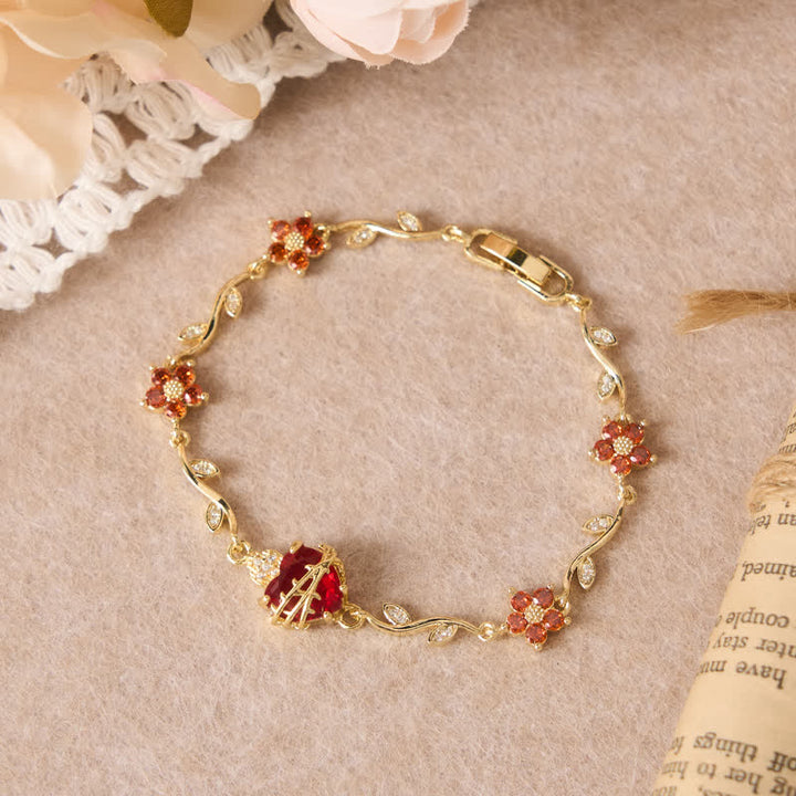 FREE Today: Ornate Brass Sacred Heart Vine Bracelet: Emblem of Tender Heavenly Devotion - Red - Sacred Heart D - image 9