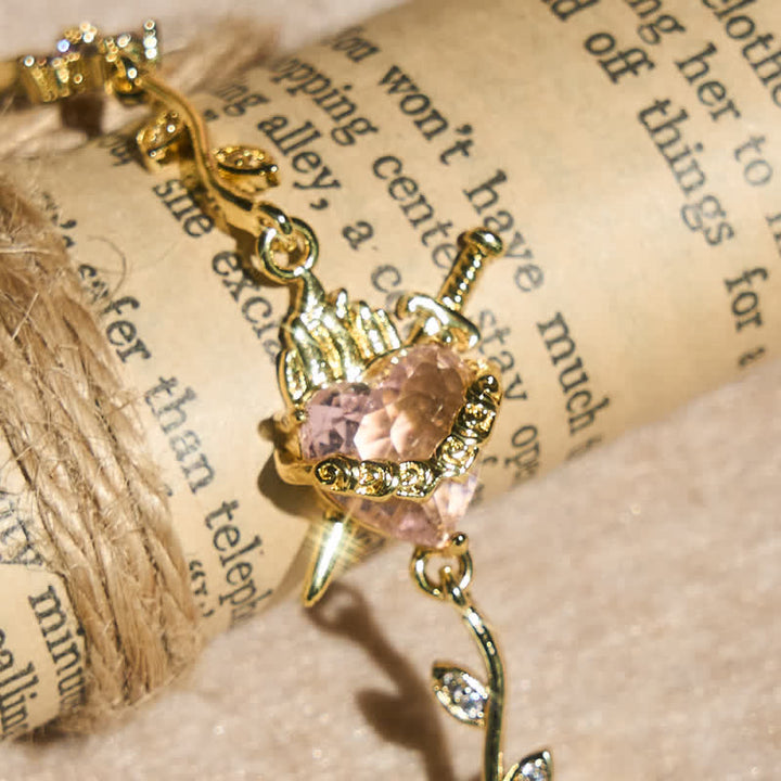 Christianartworkshop Ornate Brass Sacred Heart Vine Bracelet: Emblem of Tender Heavenly Devotion - image 16