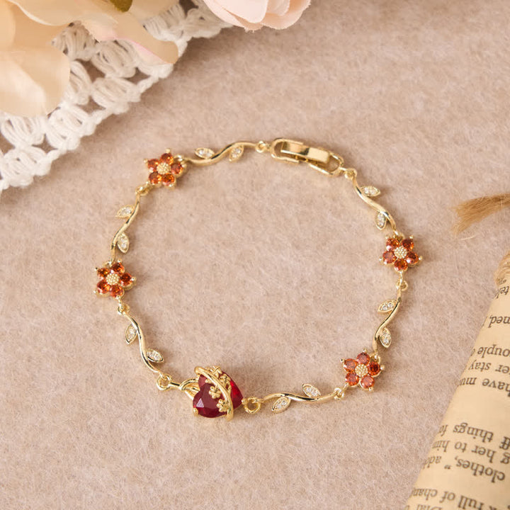 FREE Today: Ornate Brass Sacred Heart Vine Bracelet: Emblem of Tender Heavenly Devotion - Red - Sacred Heart B - image 5