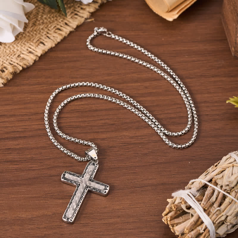 FREE Today: Vintage Engraved Texture Cross Necklace: Timeless Symbol of Tender Grace - image 3