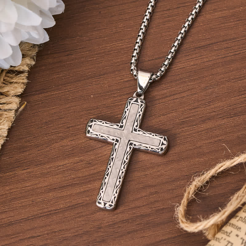 FREE Today: Vintage Engraved Texture Cross Necklace: Timeless Symbol of Tender Grace - image 2