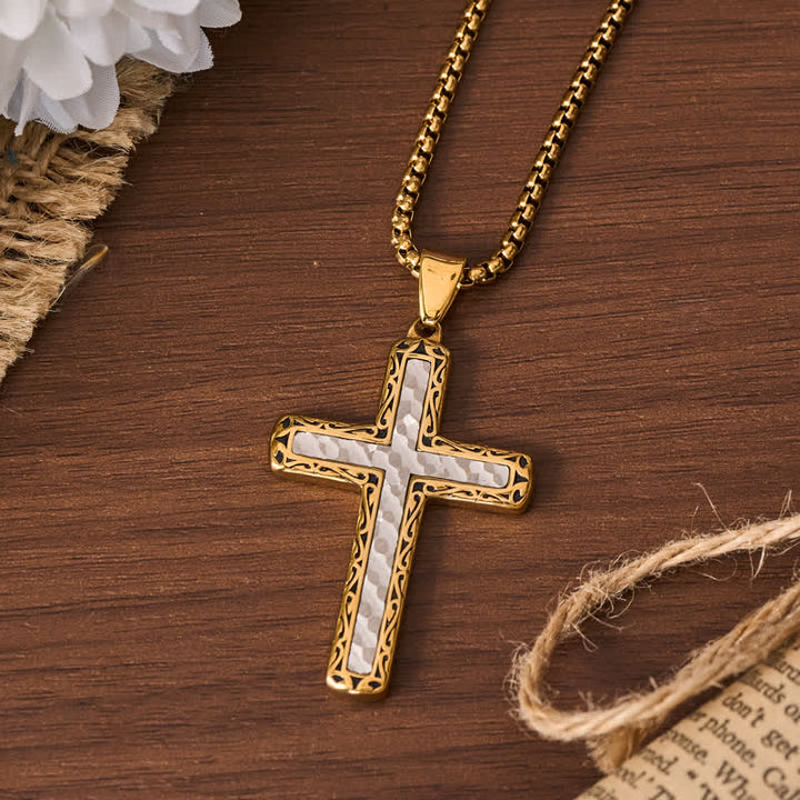 FREE Today: Vintage Engraved Texture Cross Necklace: Timeless Symbol of Tender Grace - image 5