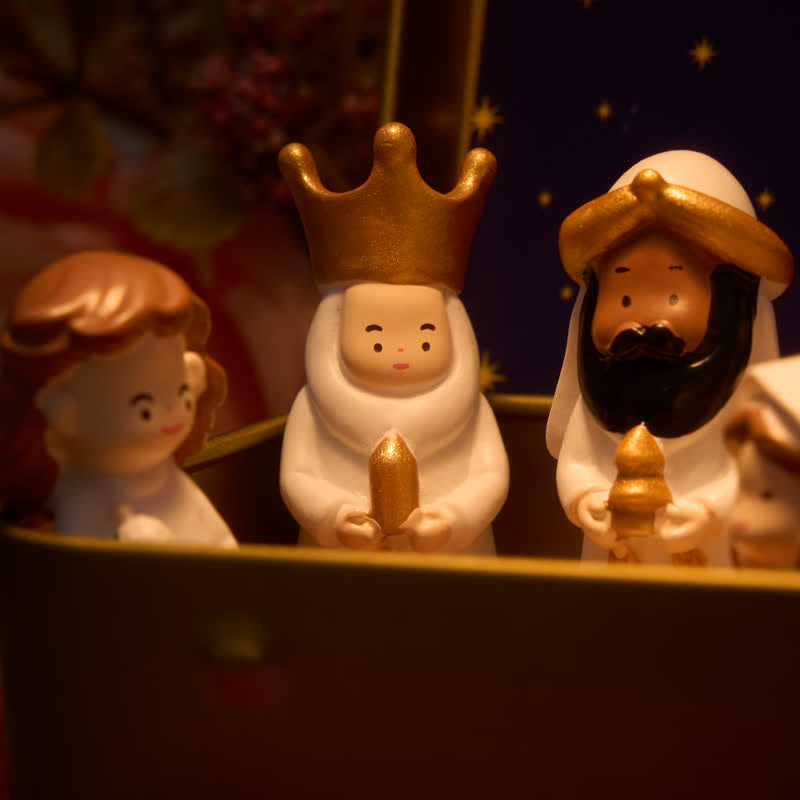FREE Today: Portable Tin Box Nativity Resin Scene: Keepsake of Silent Holy Night - image 5