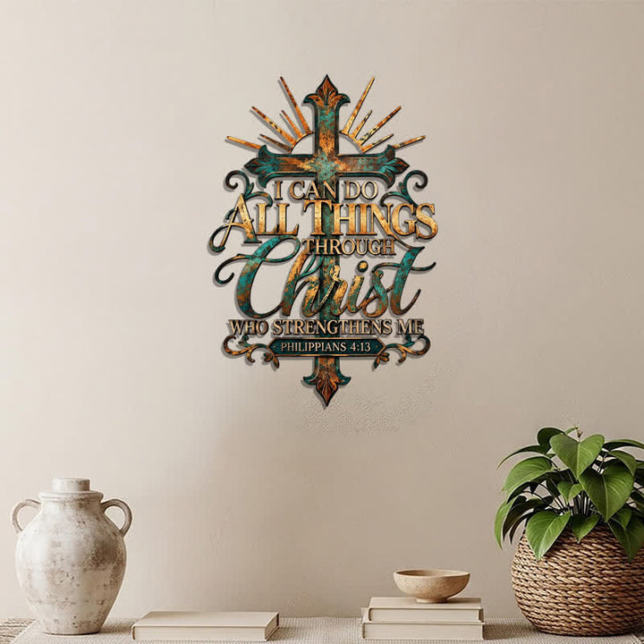 Christianartworkshop Intricate Carved Metal Cross Wall Decor: Emblem of Unfailing Spiritual Fortitude - image 4