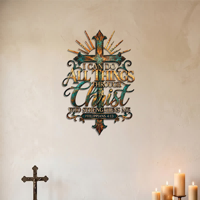 Christianartworkshop Intricate Carved Metal Cross Wall Decor: Emblem of Unfailing Spiritual Fortitude - image 3